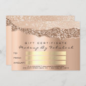 Rose Gold Confetti QR Code Logo Schönheit Studio N (Vorne/Hinten)