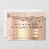 Rose Gold Confetti QR Code Logo Schönheit Studio N (Vorderseite)
