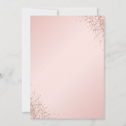 Rose Gold Confetti Rahmen Blush Pink 30. Geburtsta Einladung (Rückseite)