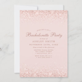 Rose Gold Confetti Rosa Moderne Bachelorette Einladung