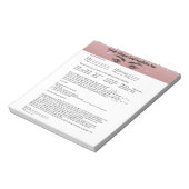 Rose Gold Consent Form Notizblock (Rotiert)