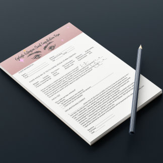Rose Gold Consent Form Notizblock