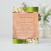 Rose Gold Copper Geburtstag Bridal Green Einladung (Stehend Vorderseite)