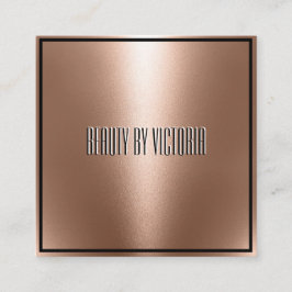 Rose Gold Copper minimalistisch elegant und modern Quadratische Visitenkarte