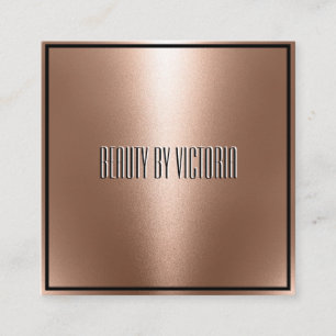 Rose Gold Copper minimalistisch elegant und modern Quadratische Visitenkarte