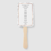 Rose Gold Copper Palm Tree Marmor Hochzeitsprogram Fächer (Rückseite)