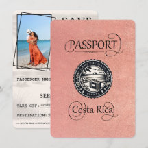Rose Gold Costa Rica Passport