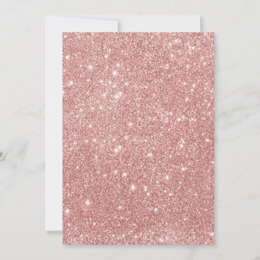 Rose Gold Cowgirl Baby Shower Girl Einladung (Rückseite)