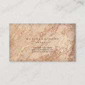 Rose Gold Creamy Beige Marmorstein Minimal Visitenkarte (Rückseite)