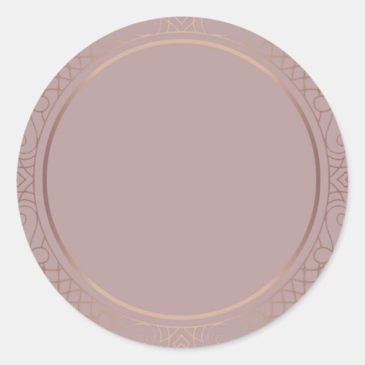 Rose Gold Creative Design Blank Template Hinzufüge Runder Aufkleber (Vorderseite)