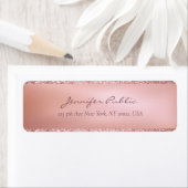 Rose Gold Creative Hand Script Rücksendeadresse (Insitu)