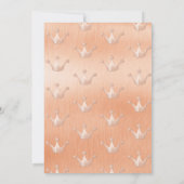 Rose Gold Crown Gold Sweet 16 Geburtstag Einladung (Rückseite)