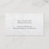 Rose Gold Crown Hair & Makeup Moderner Salon Visitenkarte (Rückseite)