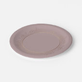 Rose Gold Custom Blank Template Trendy Elegant Pappteller (Schrägansicht)