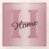 Rose Gold Custom Glasuntersetzer (Vorderseite)