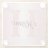 Rose Gold Custom  Glasuntersetzer (Rückseite)