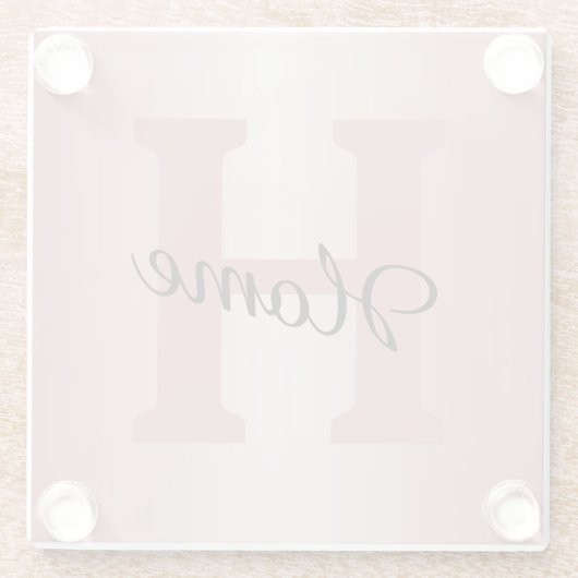 Rose Gold Custom Glasuntersetzer (Rückseite)