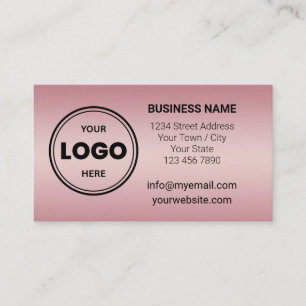 Rose Gold Custom-Logo und QR-Code Visitenkarte