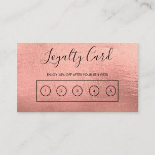 Rose Gold Custom Loyalty Card Visitenkarte