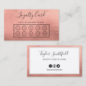 Rose Gold Custom Loyalty Card Visitenkarte (Vorne/Hinten)