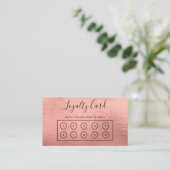 Rose Gold Custom Loyalty Card Visitenkarte (Stehend Vorderseite)