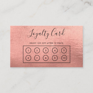 Rose Gold Custom Loyalty Card Visitenkarte