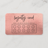 Rose Gold Custom Loyalty Card Visitenkarte (Vorderseite)