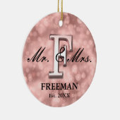 Rose Gold Custom neu Keramik Ornament (Rechts)