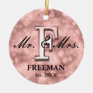 Rose Gold Custom neu Keramik Ornament