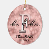 Rose Gold Custom neu Keramik Ornament (Links)