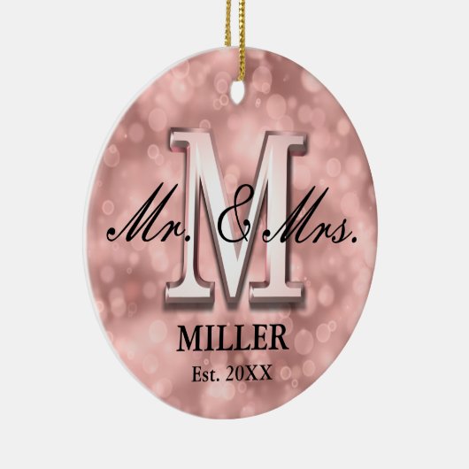 Rose Gold Custom neu Keramik Ornament (Rechts)