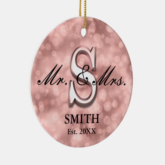 Rose Gold Custom New Keramik Ornament (Rechts)