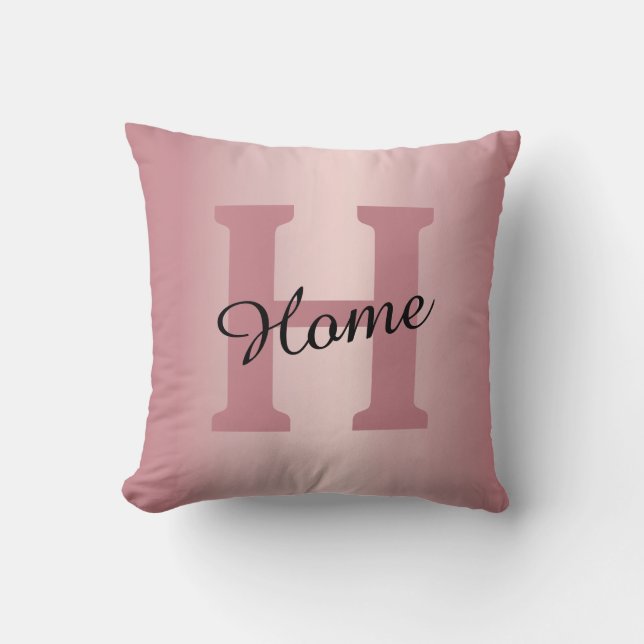 Rose Gold Custom Throw Pillow Kissen (Vorderseite)