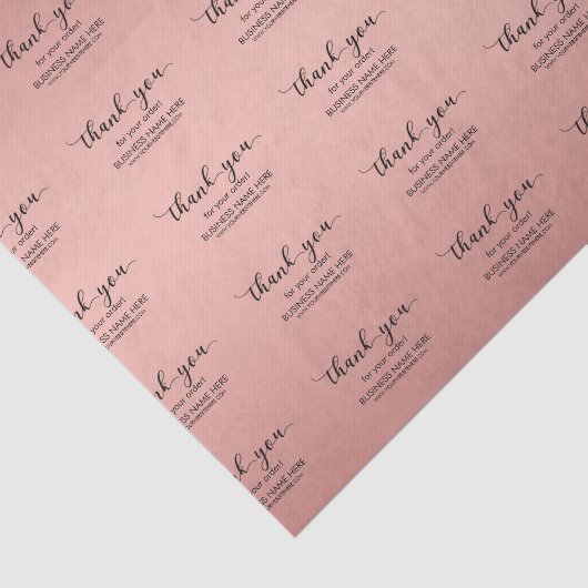 Rose Gold Custom Vielen Dank Business Seidenpapier (Ausschnitt)