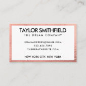 Rose Gold Custom Vielen Dank Social Media Visitenkarte (Rückseite)