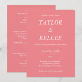 Rose Gold CUSTOMIZABLE Wedding Einladung (Vorne/Hinten)
