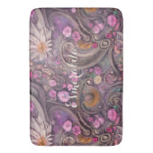 Rose Gold Daisy und Stiefmütterchen Elegantes Flor Badematte (Vorderseite Vertikal)