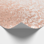 Rose Gold Damask Geschenkpapier (Ecke)