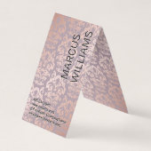 Rose Gold Damask Muster Visitenkarten (Vorderseite)