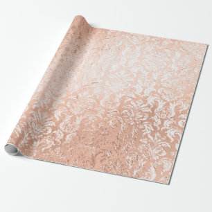 Rose Gold Damast Geschenkpapier