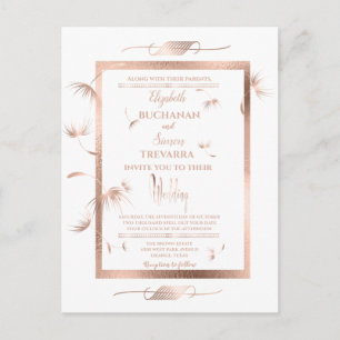 Rose Gold Dandelion Fluff Einfach und elegant Postkarte