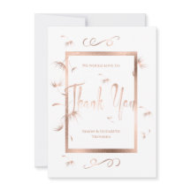 Rose Gold Dandelion Fluff Wedding Vielen Dank