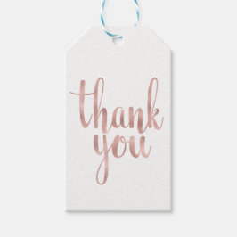 Rose gold Dank für Tags, Folie, Vertikal Geschenkanhänger