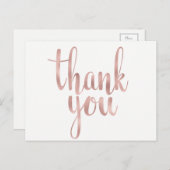 Rose Gold Dank Postkarten, Folie Postkarte (Vorne/Hinten)