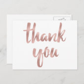 Rose Gold Dank Postkarten, Folie Schriftart Postkarte (Vorne/Hinten)