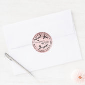 Rose Gold Danke Aufkleber Bogen (Umschlag)