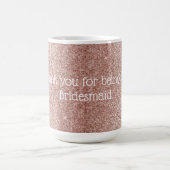 Rose Gold Danke Bridesmaid Kaffeetasse (Mittel)