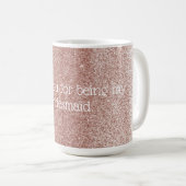 Rose Gold Danke Bridesmaid Kaffeetasse (VorderseiteRechts)