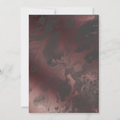 Rose Gold & Dark Gray Marble Celebrate mit uns Einladung (Rückseite)