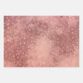 Rose Gold Dark Starry Cloud Geschenkpapier Set (Vorderseite 2)